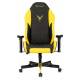 Кресло игровое Knight Neon черный/желтый соты эко.кожа с подголов. крестов. металл. Фото товара с разных ракурсов.