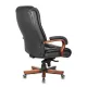 Кресло руководителя Бюрократ T-9925WALNUT/BLACK черный кожа крестовина дерево. Фото товара с разных ракурсов.